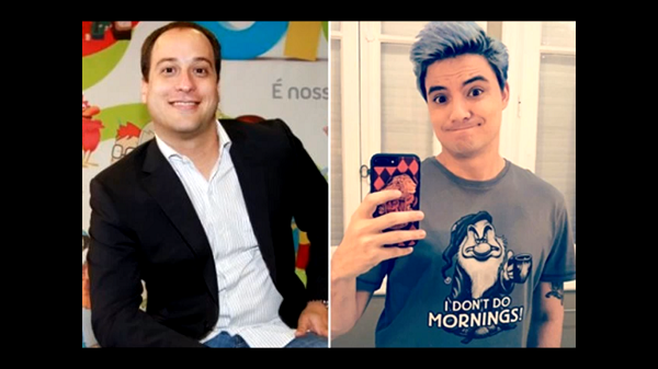 Felipe Neto e Paulo Marinho, herdeiro da Globo, discutiram em evento (Reprodução/Globo)