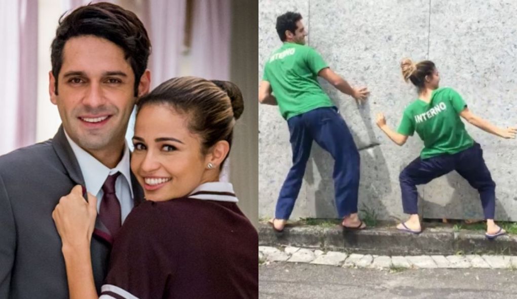 Agnaldo (Joao Baldasserini) e Sandra Helena (Nanda Costa) de Pega Pega