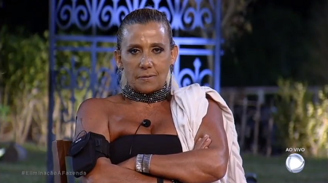 Rita Cadillac na noite de ontem (19) em A Fazenda 9