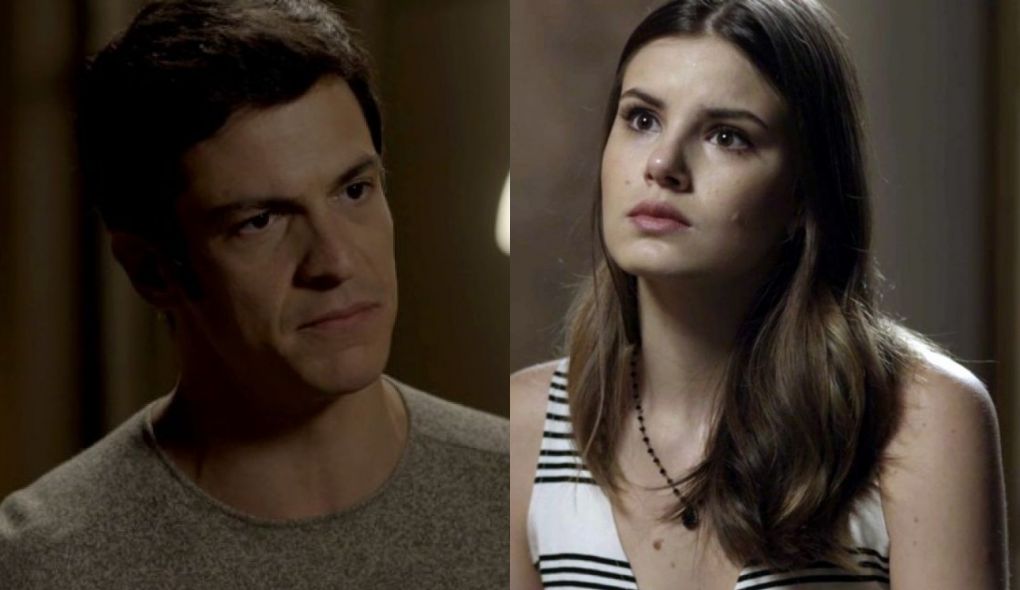 Eric (Mateus Solano) e Luiza (Camila Queiroz) de Pega Pega