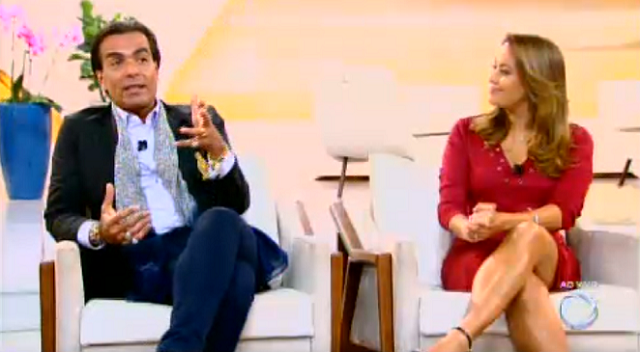 Fábio Arruda e a apresentadora Renata Alves