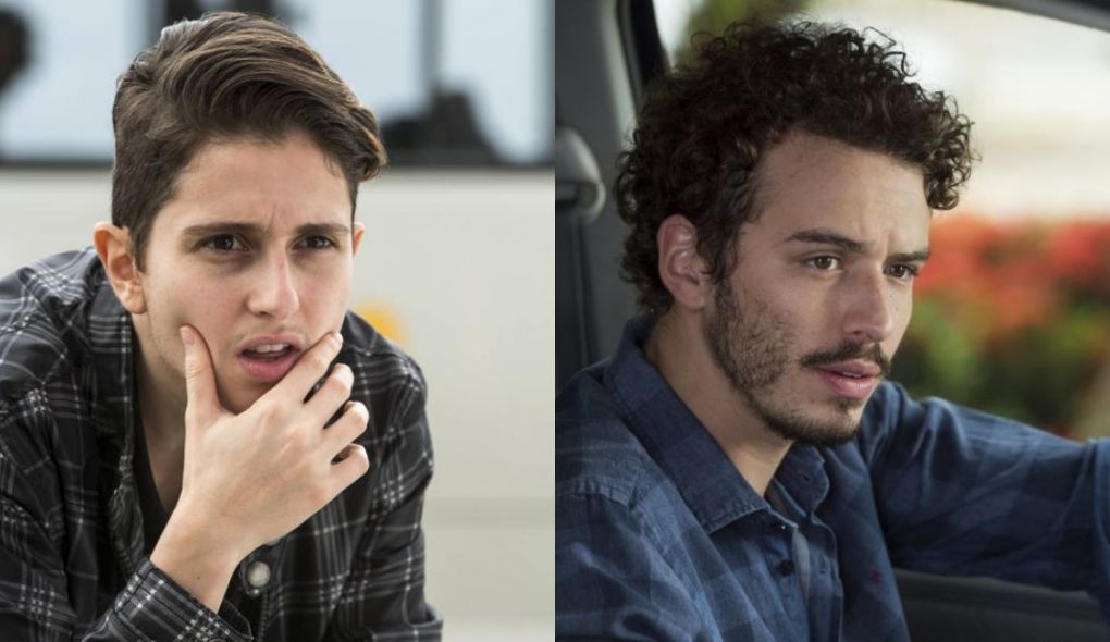 Ivan (Carol Duarte) e Claudio (Gabriel Stauffer) de A Forca do Querer
