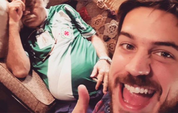 Marco Pigossi e Tonico Pereira nos bastidores de A Força do Querer