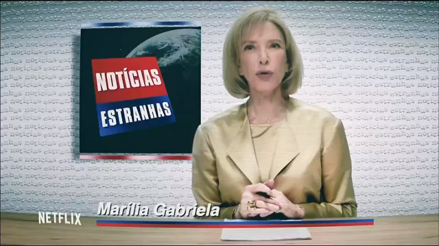 Marília Gabriela em chamada de Stranger Things 2 no SBT