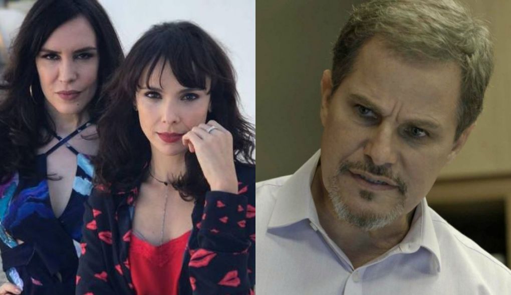Mira (Maria Clara Spinelli), Irene (Debora Falabella) e Dantas (Edson Celulari) de A Forca do Querer