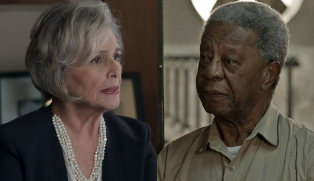 Sabine (Irene Ravache) e Cristovao (Milton Goncalves) de Pega Pega