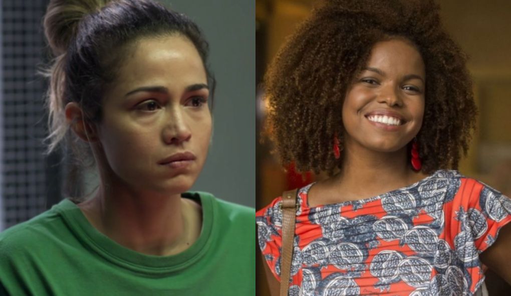 Sandra Helena (Nanda Costa) e Tania (Jeniffer Nascimento) de Pega Pega
