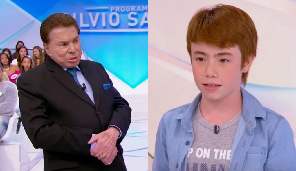 Silvio Santos e Matheus Ueta
