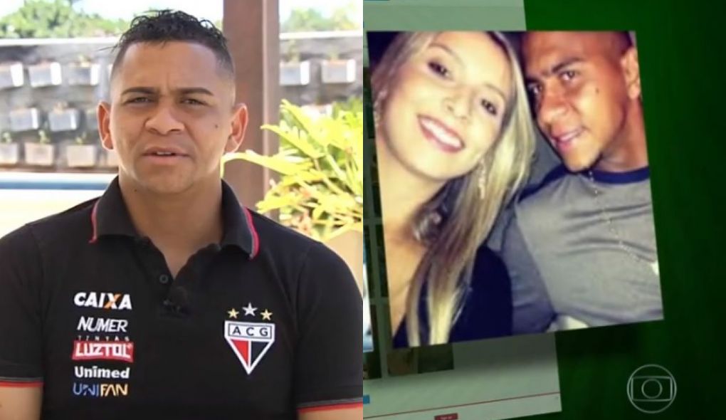 Walter, jogador do Atletico GO, com a ex-namorada