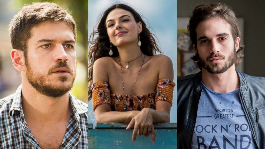 Zeca (Marco Pigossi), Ritinha (Isis Valverde) e Ruy (Fiuk) de A Forca do Querer