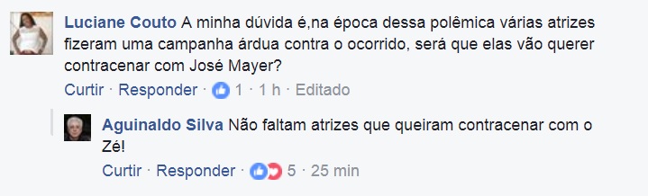Aguinaldo Silva respondeu internauta no Facebook