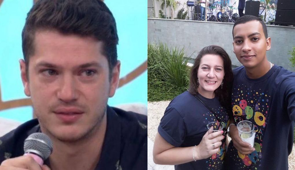 Caio Paduan e a irmã, Sabrina, e o cunhado, Anderson