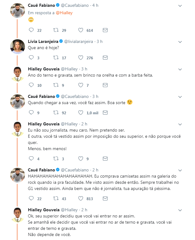 Caue Fabiano discutiu com internauta