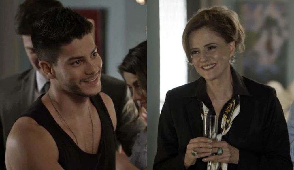 Diego (Arthur Aguiar) e Sophia (Marieta Severo) de O Outro Lado do Paraiso