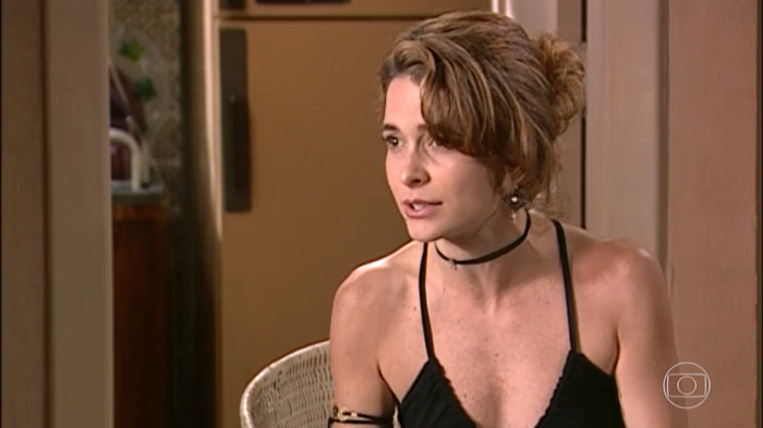 Laura no capítulo desta sexta da reprise de Celebridade (Reprodução/Globo)
