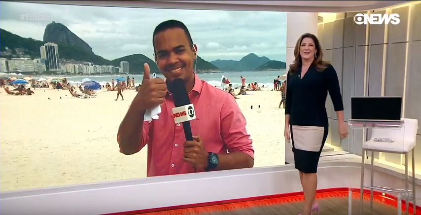 Pelajo na Globo News nesta terça-feira (Reprodução/Globo)