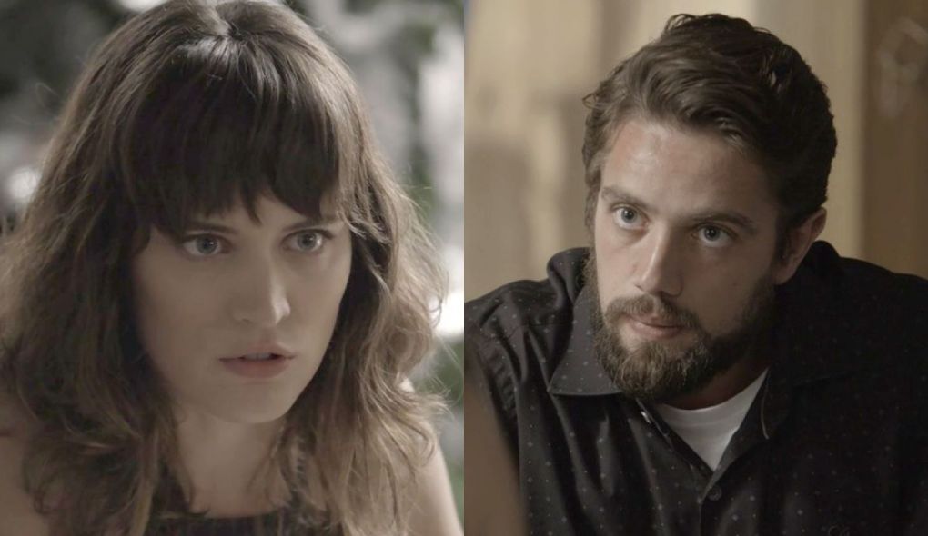 Clara (Bianca Bin) e Renato (Rafael Cardoso) de O Outro Lado do Paraiso