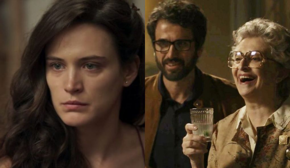 Clara (Bianca Bin), Samuel (Eriberto Leao) e Adneia (Ana Lucia Torre) de O Outro Lado do Paraiso