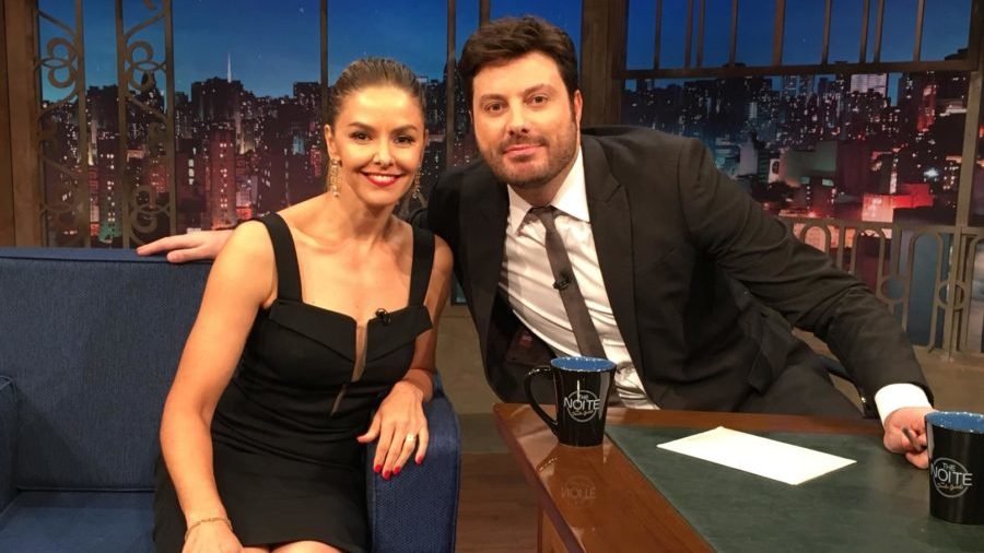 Bianca Rinaldi e Danilo Gentili no The Noite