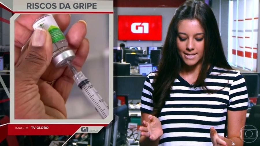 Luiza Tenente durante o G1 em 1 Minuto