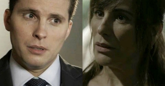Patrick (Thiago Fragoso) e Duda (Gloria Pires) em O Outro Lado do Paraíso (Reprodução/Globo)