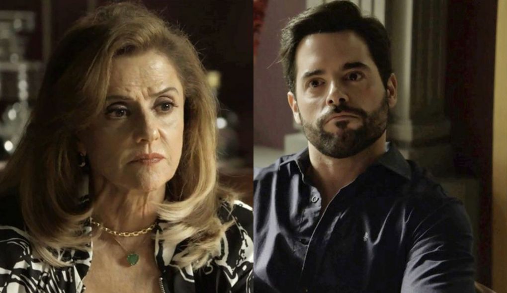 Sophia (Marieta Severo) e Amaro (Pedro Carvalho) de O Outro Lado do Paraiso