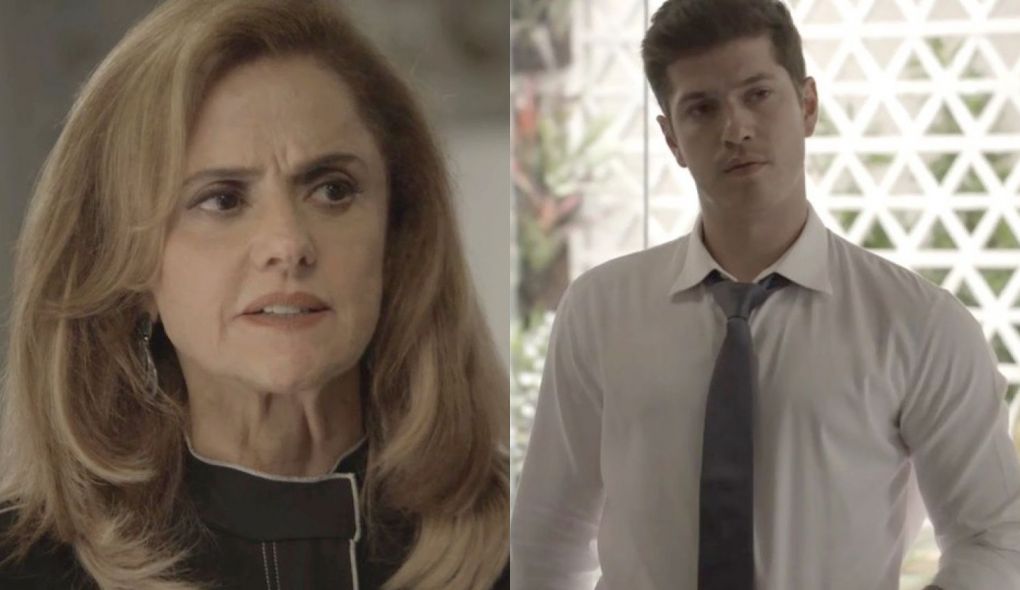 Sophia (Marieta Severo) e Bruno (Caio Paduan) de O Outro Lado do Paraiso