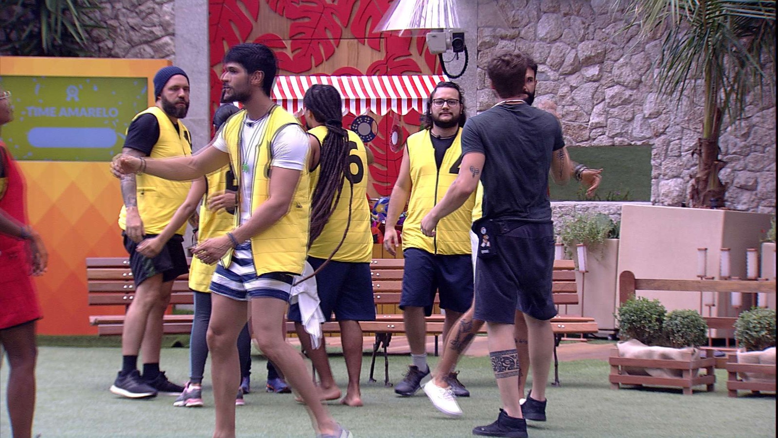 Time amarelo venceu a Prova da Comida do BBB18 (Divulgação)
