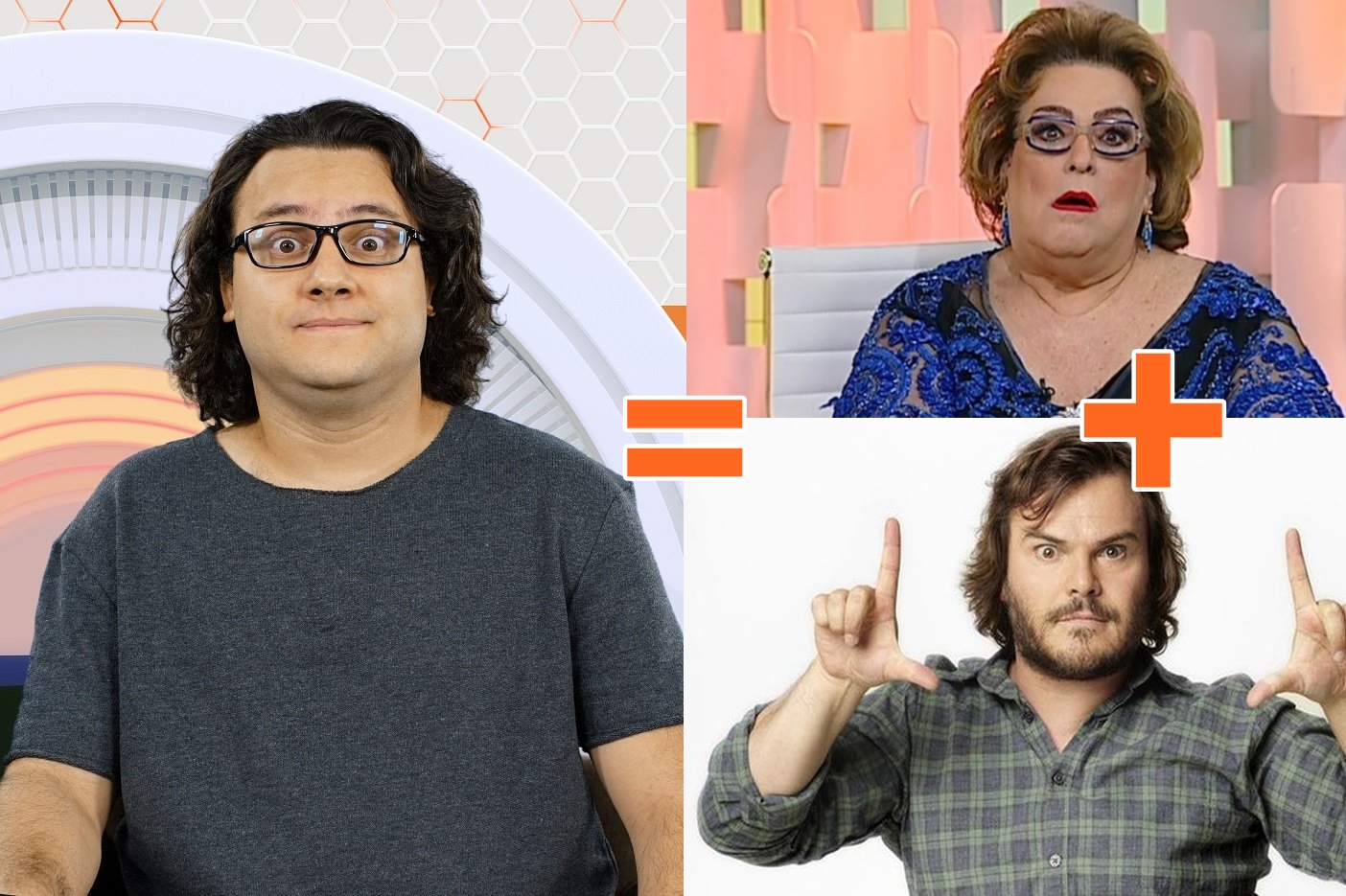 Diego, Mamma e o ator Jack Black (Divulgação)