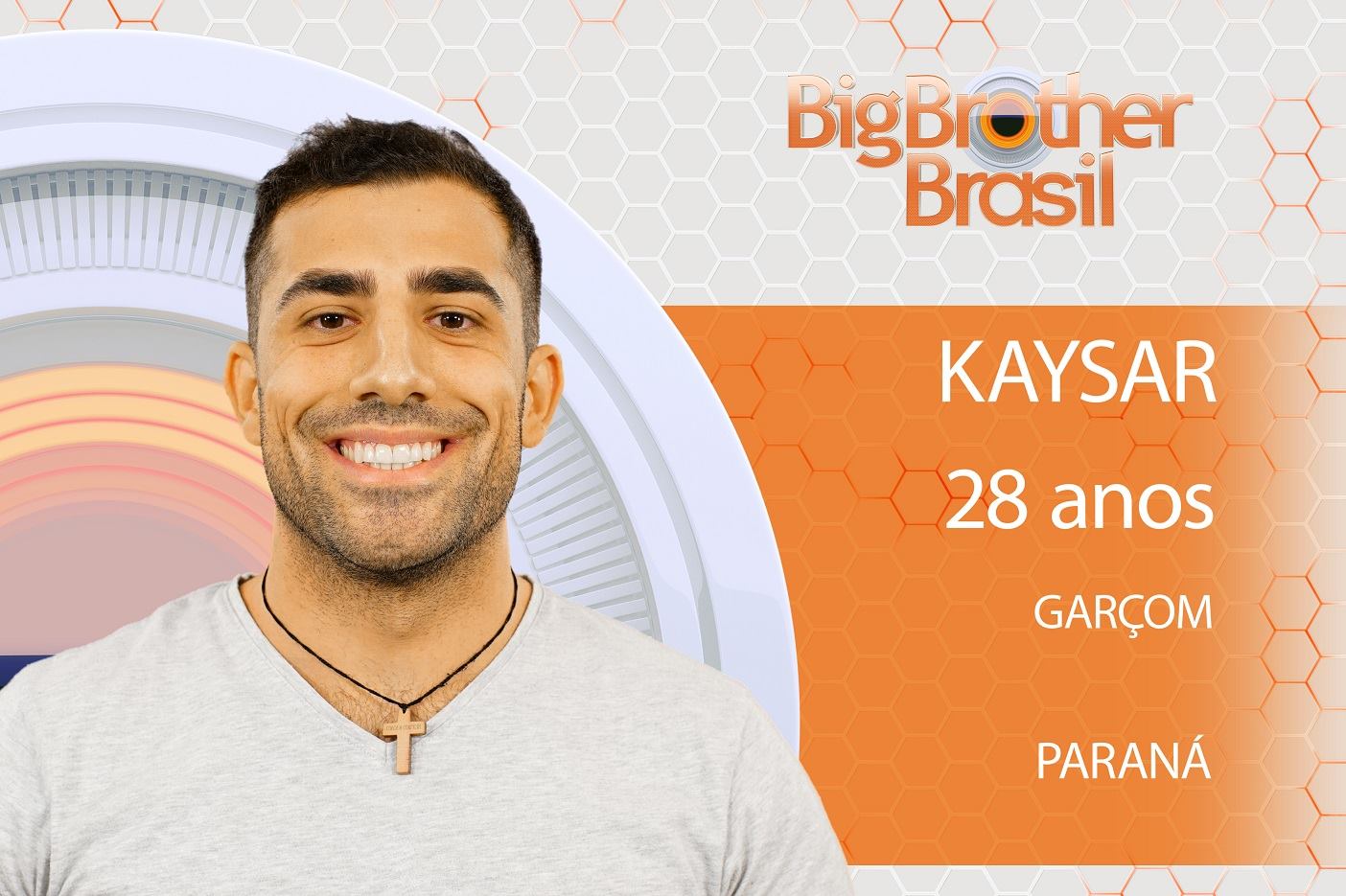 Kaysar é sírio, tem 28 anos e trabalha como garçom (Divulgação)