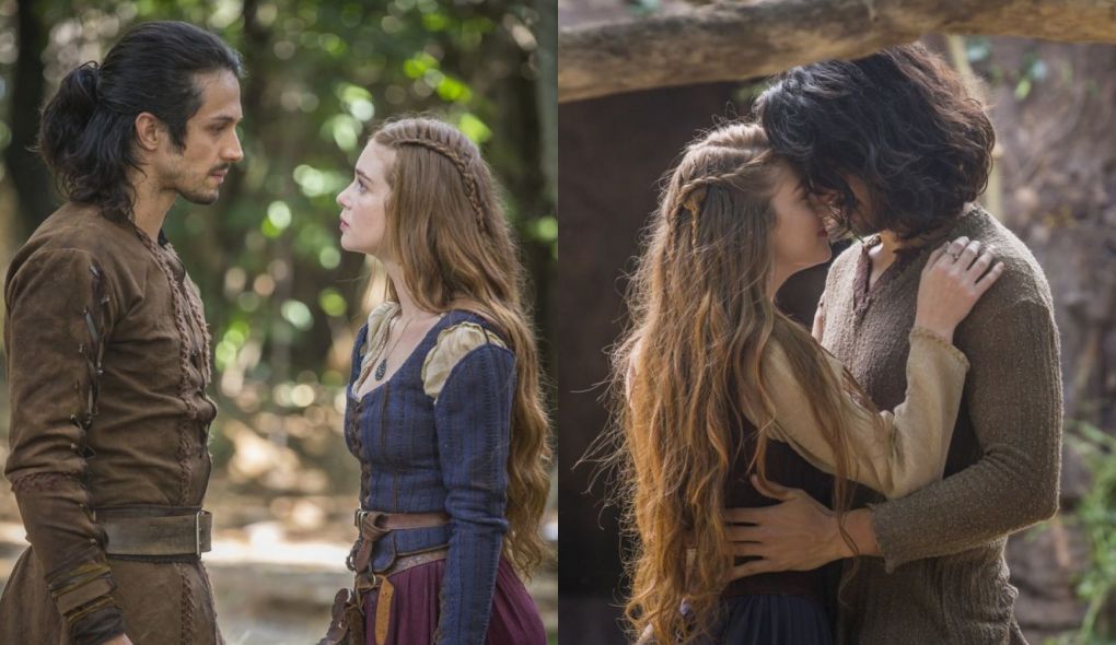 Afonso (Romulo Estrela) e Amalia (Marina Ruy Barbosa) de Deus Salve o Rei
