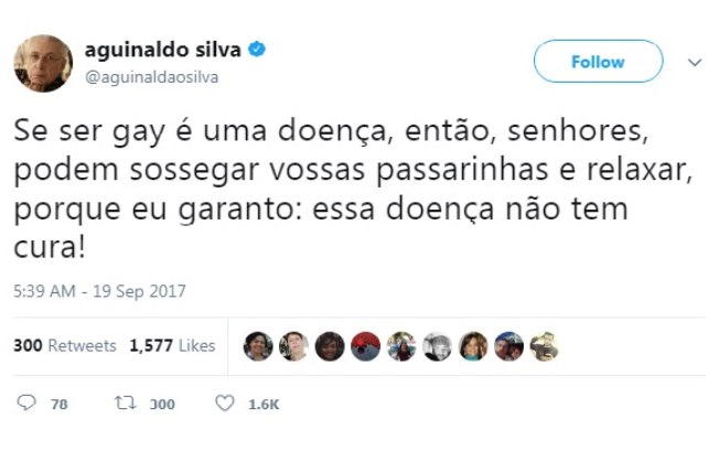 Cura gay foi citada no Twitter (Reprodução/Twitter)