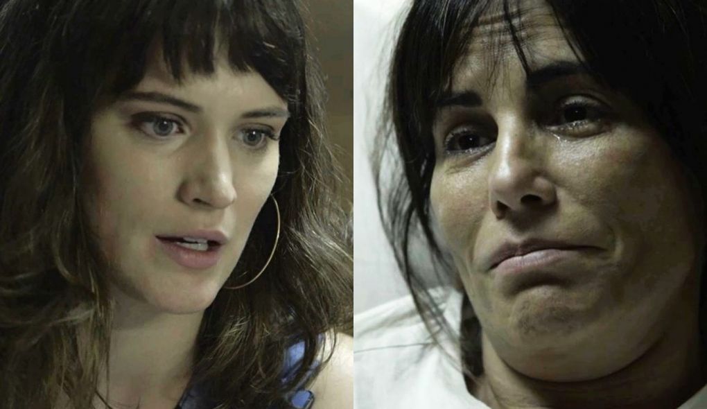 Clara (Bianca Bin) e Duda (Gloria Pires) de O Outro Lado do Paraiso
