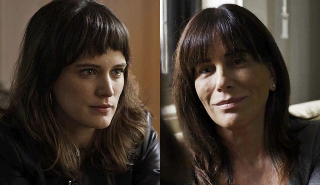 Clara (Bianca Bin) e Duda (Gloria Pires) de O Outro Lado do Paraiso