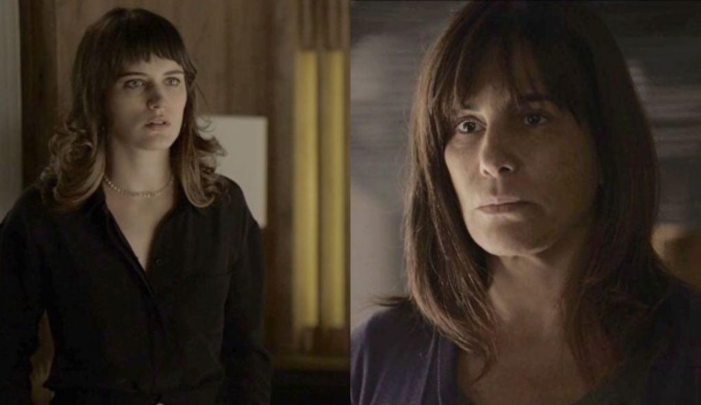 Clara (Bianca Bin) e Duda (Gloria Pires) de O Outro Lado do Paraiso