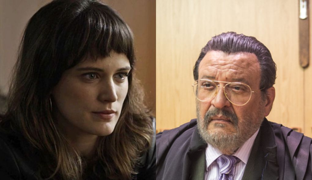 Clara (Bianca Bin) e Gustavo (Luis Melo) de O Outro Lado do Paraiso