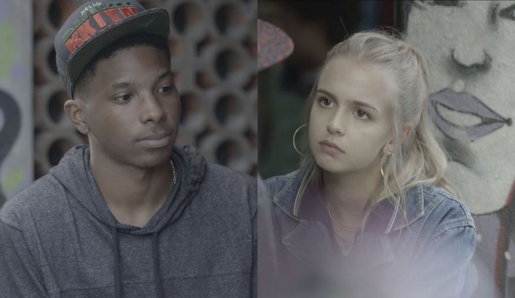 Fio (Lucas Penteado) e Clara (Isabella Scherer) de Malhacao