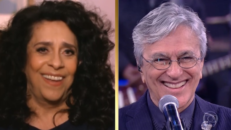 Gal Costa e Caetano Veloso no Domingão do Faustão