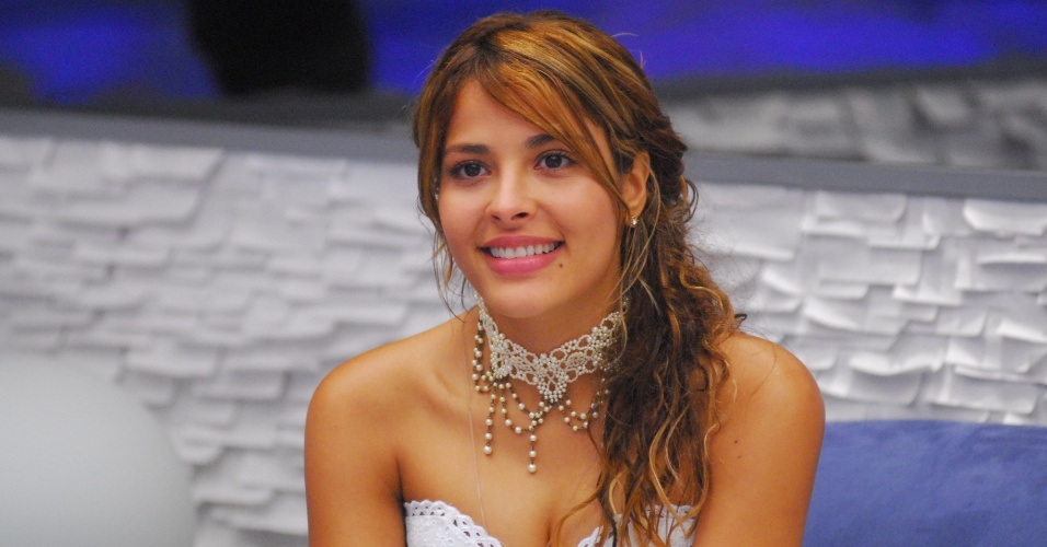 Gyselle foi outra sister que não curtia molhar as madeixas (Reprodução/TV Globo)