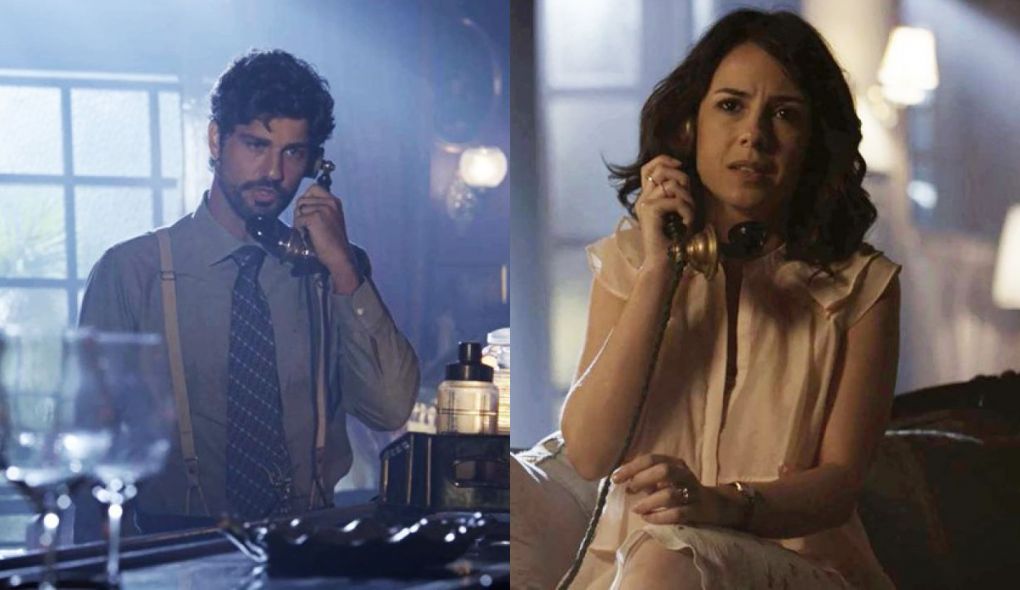 Inacio (Bruno Cabrerizo) e Lucinda (Andreia Horta) de Tempo de Amar