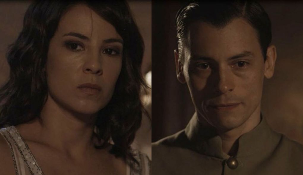 Lucinda (Andreia Horta) e Gregorio (Cristiano Garcia) de Tempo de Amar