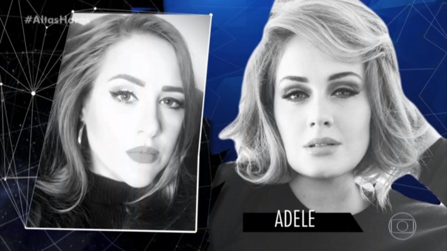 Foto de Patrícia no Altas Horas sendo comparada com Adele