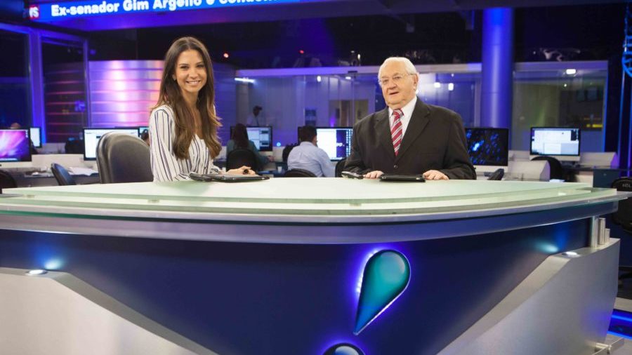 Amanda Klein e Bóris Casoy