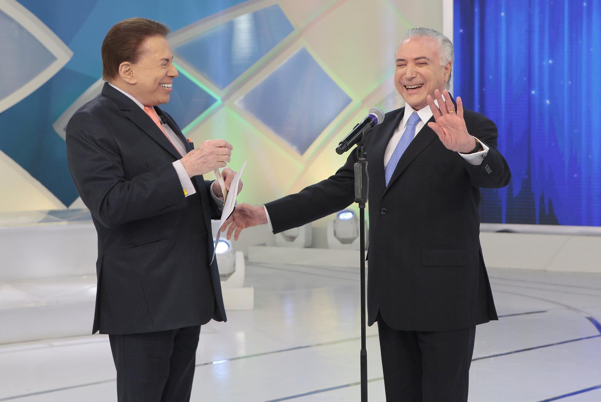 Silvio Santos e Michel Temer no Programa Silvio Santos