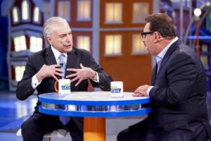 Michel Temer conversa com Ratinho