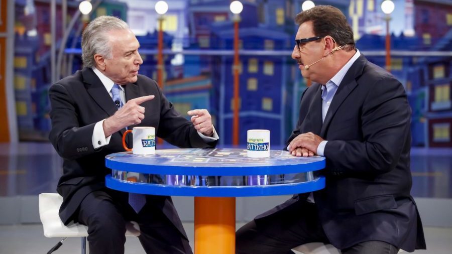 Michel Temer conversa com Ratinho