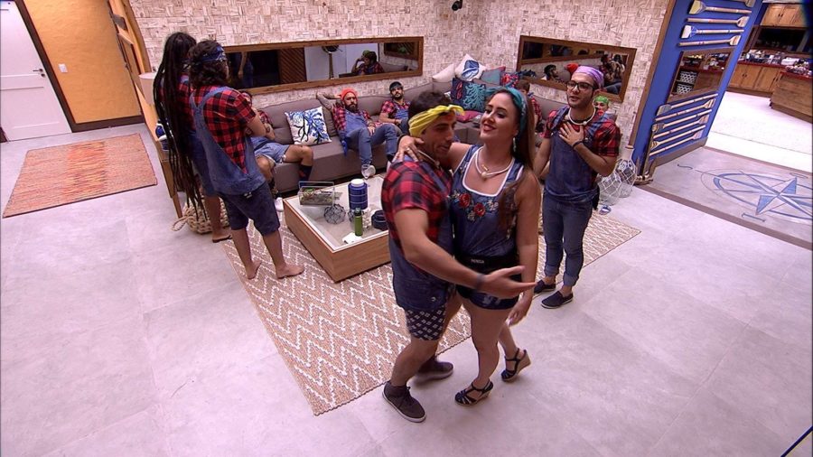 Kaysar dança com Patrícia no BBB18 (Reprodução: TV Globo)
