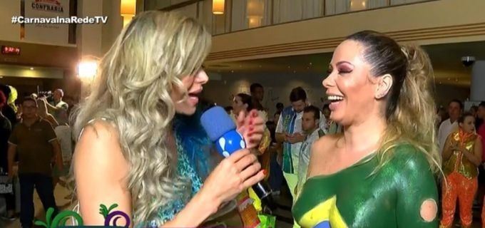 Modelo mostrou demais na Rede TV! (Reprodução/Rede TV!)