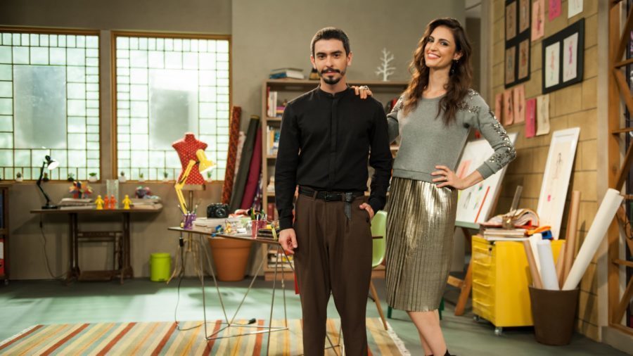 Rodrigo Polack e Chris Flores no programa 5 Looks