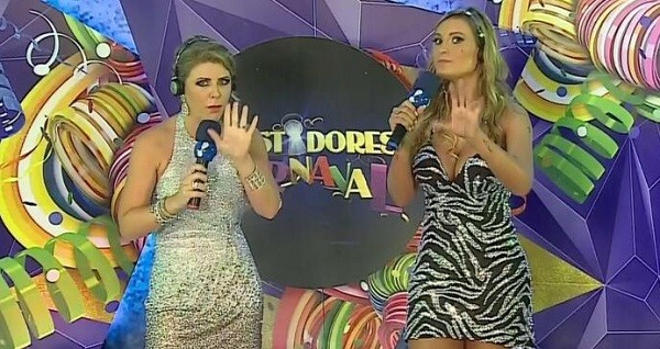 Ex-Vice Miss Bumbum também foi repórter do programa (Reprodução/Rede TV!)